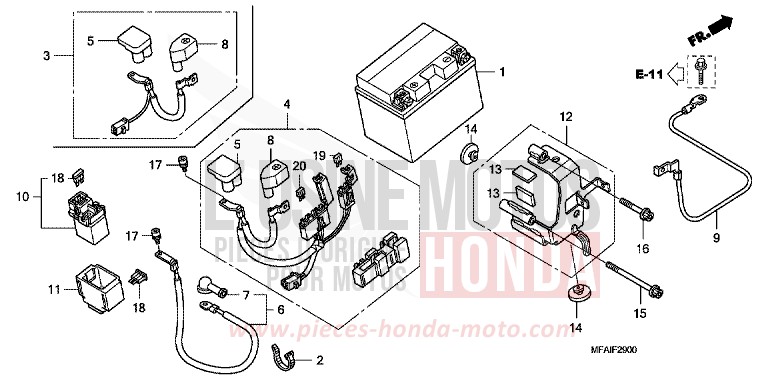 BATTERY for CBF1000 ABS QUASAR SILVER METALLIC (NHA48) from 2008